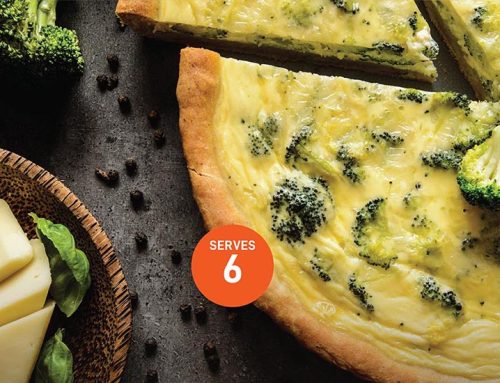 Broccoli, Ham & Cheddar Quiche