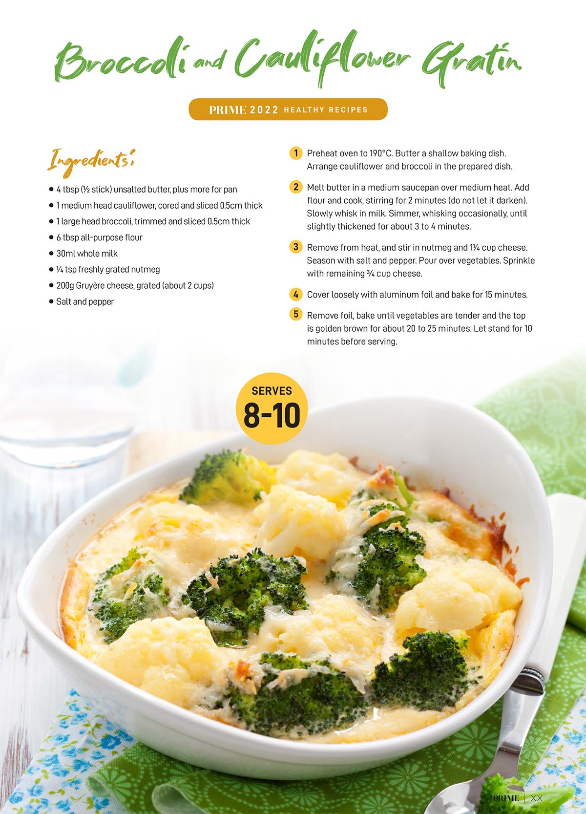 Broccoli and Cauliflower Gratin - Prime Magazine