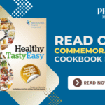 Cover of KTPH’s “Healthy Tasty Easy” cookbook, featuring recipes with 8 ingredients or less for simple, nutritious, and affordable meals.