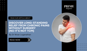 Person clutching shoulder in discomfort, representing chronic pain.