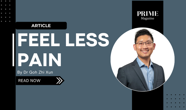 “Feel Less Pain” by physiotherapist Mr Goh Zhi Xun, discussing pain management strategies.
