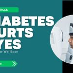 Man undergoing eye examination to detect diabetes-related vision problems