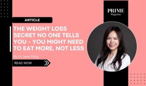 Dr Jane Pang smiling confidently in clinic setting, highlighting her expertise in holistic weight management