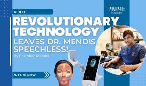 Promotional banner featuring Dr. Rohan Mendis and advanced medical technology with text overlay “Revolutionary Technology Leaves Dr. Mendis Speechless – Prime Magazine.”