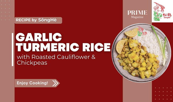 Bowl of SōngHè Plus Enriched Fragrant Rice highlighting the grains’ texture and enrichment with fibre, iron, zinc, and folate