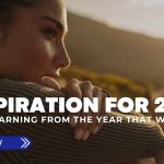 Woman looking toward the horizon at sunrise with text reading “Inspiration for 2026 – Learning from the Year That Was.”