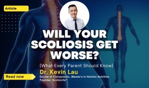 Dr Kevin Lau discussing scoliosis progression and the factors that influence whether spinal curves worsen or remain stable over time.