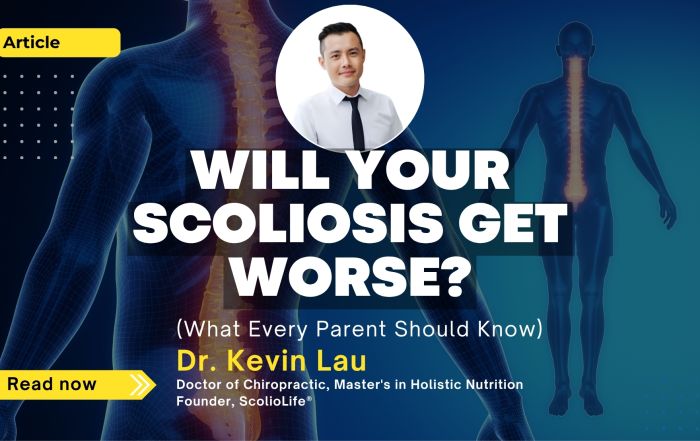 Dr Kevin Lau discussing scoliosis progression and the factors that influence whether spinal curves worsen or remain stable over time.