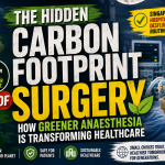Anaesthetist caring for a patient during surgery, illustrating how greener anaesthesia supports sustainable healthcare and reduces the environmental impact of surgical procedures.