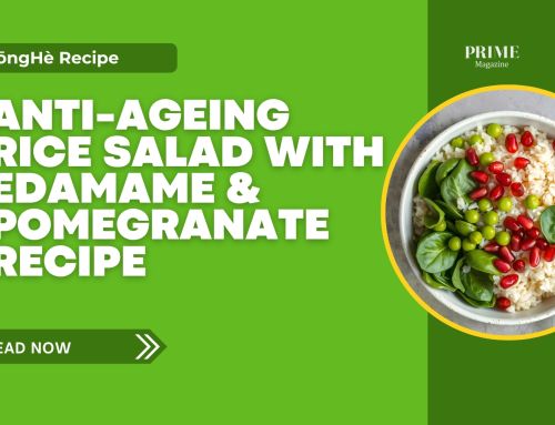 Anti-Ageing Rice Salad with Edamame & Pomegranate Recipe