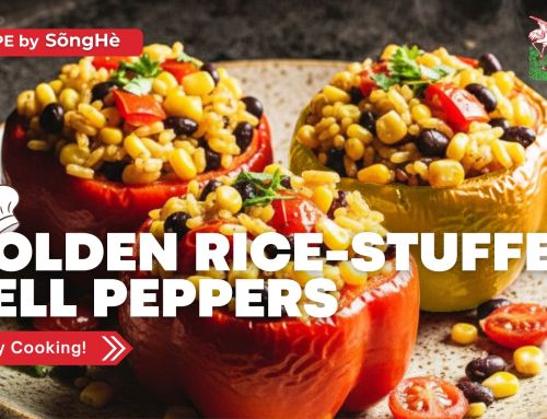 SōngHè Recipe | Golden Rice-Stuffed Bell Peppers